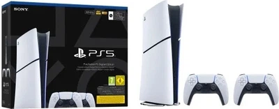 Ігрова приставка Sony PlayStation 5 Slim Digital Edition 825GB + 2 x DualSense Controllers (711719022633)