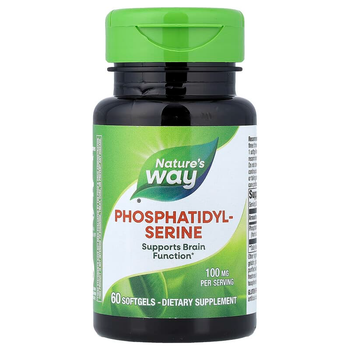 Фосфатидилсерин Nature's Way "Phosphatidylserine" для работы мозга, 100 мг (60 гелевых капсул)