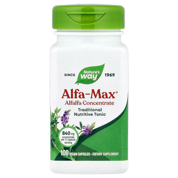 Люцерна Nature's Way "Alfa-Max Alfalfa Concentrate" концентрированная, 840 мг (100 капсул)