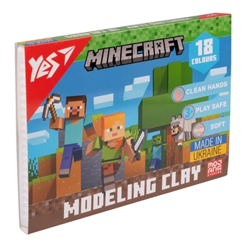 Пластилін 18кол. YES 540678 Minecraft, 360г, стек /540678/