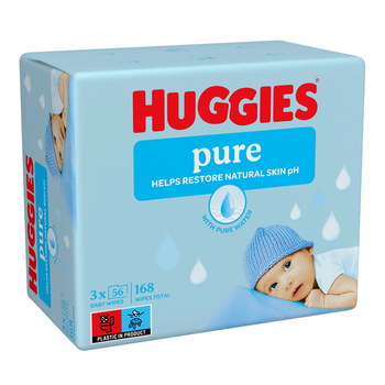 Вологі серветки Huggies (Хаггіс) Pure на 168 шт