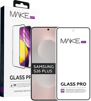 Защитное стекло MAKE Pro для смартфона Samsung Galaxy S26 Plus Black (MGP-SS26P)