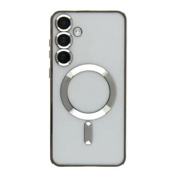 Чохол TPU Metallic Full Camera Magsafe для Samsung Galaxy S24 Plus Silver