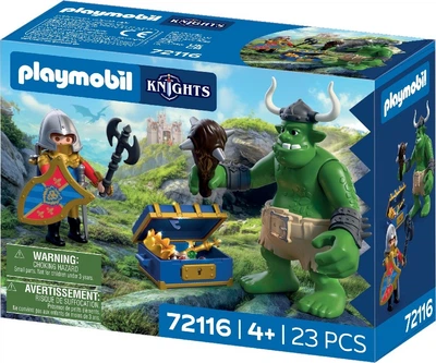 Набір іграшок Playmobil Knights Троль зі скарбом лицарів герба Лев 72116 (4008789721167)