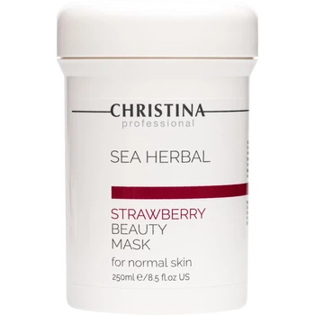 Полунична маска краси для нормальної шкіри Christina Sea Herbal Beauty Mask Strawberry, 250 мл