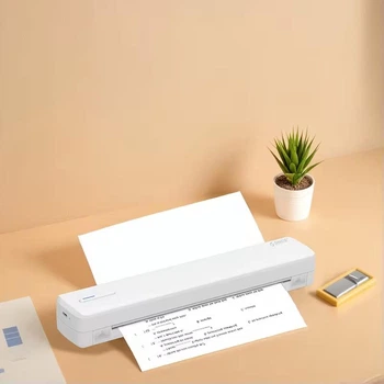 Портативный беспроводной термопринтер ORICO A4/Letter с Bluetooth и USB, совместимый со смартфонами, планшетами и ПК, мгновенная печать чеков и документов, технология термопечати, белый