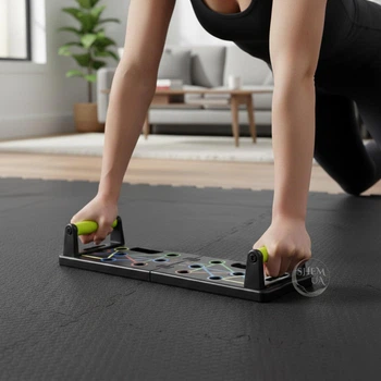 Платформа для віджимань багатопозиційна з опорами та розміткою NEW PUSH-UPS FRAME, складана дошка для віджимань з ручками для тренування верхньої частини тіла, універсальний тренажер для занять вдома, KTMG-141O