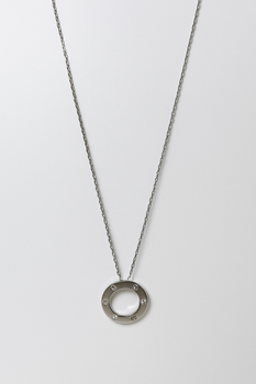 Серебряное колье с кольцом в стиле Cartier (A13036)