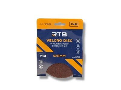 Круг шлифовальный на липучке RTB Р40 125 мм 10 шт