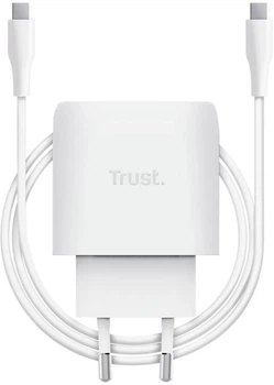 Ładowarka Trust Maxo 45W, GaN, USB-C PD/PPS White (25522)
