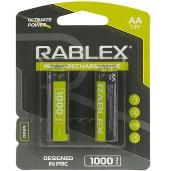 Аккумулятор AA Rablex 1000mAh NiMH (блистер по 2шт) HR6 (59391)