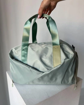 Спортивна жіноча сумка ЗD Bags "Конверт" на 4 відділення для спортзалу та подорожей компактна 41x23x23 см Ментол-м'ята (4643)
