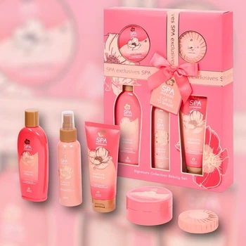 Подарочный набор 5 в 1 SPA exclusives, (гель, мост, пилинг, крем для тела и мыло)