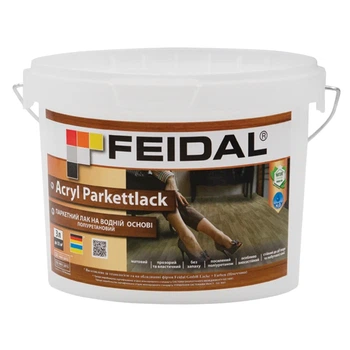 Лак паркетный на водной основе Feidal Acryl Parkettlack Матовый 3л