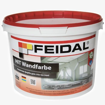 Краска акриловая для стен и потолка Feidal HIT-Wandfarbe 10л