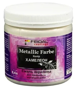Эмаль с металлическим перламутровым блеском Feidal Metallic Farbe Хамелеон 0.4л