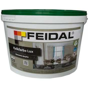 Краска известковая для внутренних и внешних работ Feidal Kalkfarbe Lux Белая 5л