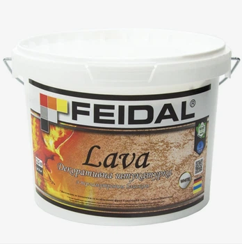 Краска интерьерная декоративная Feidal Lava Белая 2,5л