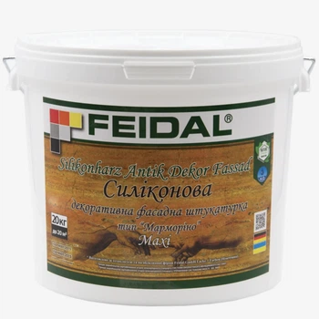 Штукатурка фасадная силиконовая Feidal Silikonharz Antik Dekor Fassad Maxi тип "Марморино" 10кг