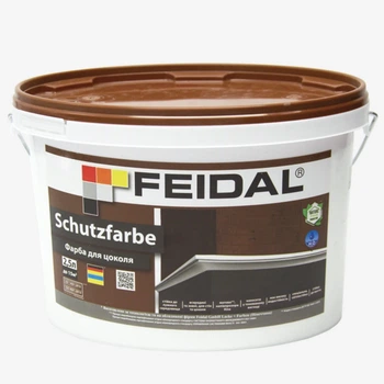 Краска для цоколя Feidal Schutzfarbe Белая 2.5л