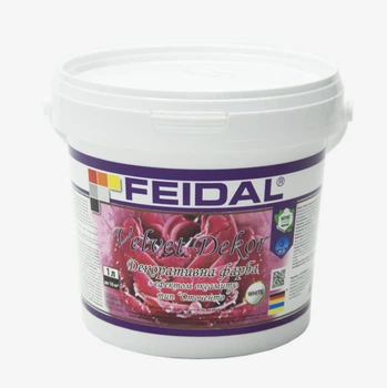 Краска декоративная интерьерная Feidal Velvet Dekor Белая 1л