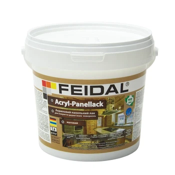 Лак панельний на водній основі без запаху Feidal Acryl-Panellack Матовий 1л