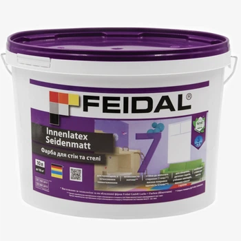 Краска интерьерная Feidal Innenlatex Seidenmatt 7 Белая 10л