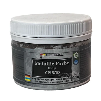 Эмаль с металлическим перламутровым блеском Feidal Metallic Farbe Серебро 0.1л