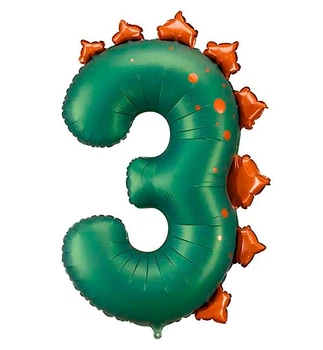Кулька Цифра "3 Динозаврик", PartyDeco, 92 см