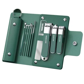 Маникюрно-педикюрный набор Nail Clipper Set 10 в 1, зеленый