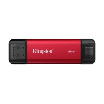 Портативний SSD Kingston Dual USB-A/C 2TB Dual Portable 1050MB/s USB 3.2 Gen 2 червоний/чорний
