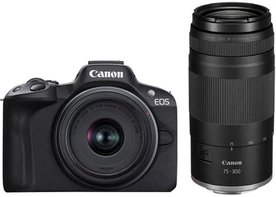 Фотоаппарат Canon EOS R50 + RF-S 18-45 IS STM + RF 75-300 IS STM Black (5811C150)