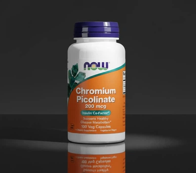 Хром пиколинат биодобавка Now Foods Chromium Picolinate 200 mcg 100 капсул