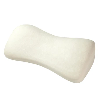 Ортопедична подушка для сну на животі Roller Pillow №2 (під живіт) від Beauty Balance, шовкова наволочка, колір Айворі, 41х23х9 см