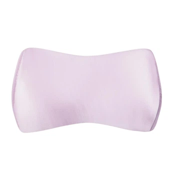 Ортопедична подушка для сну на животі Roller Pillow №2 (під живіт) від Beauty Balance, шовкова наволочка, колір Пудра, 41х23х9 см