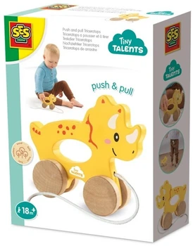 Zabawka SES Creative Triceratops pchaj i ciągnij 2 w 1 13203 32033 (8710341132033)
