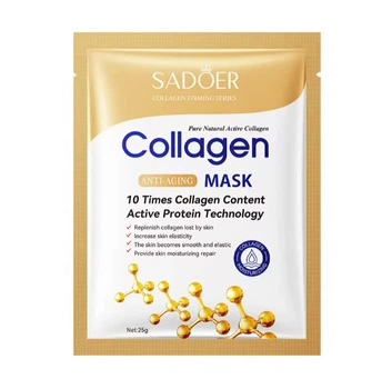 Омолаживающая маска для лица с коллагеном Sadoer Pure Natural Collagen Anti-Aging Facial Mask, 25 г (6976504680885)