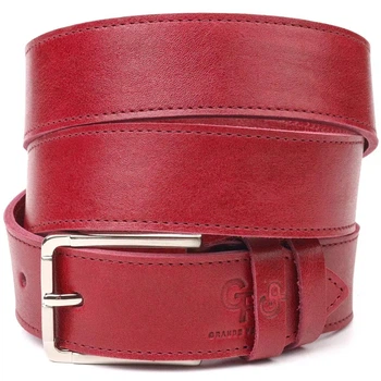 Ремень женский кожаный GRANDE PELLE 21458 100 см. бордовый (21458)