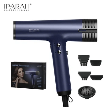 Профессиональный фен IPARAH P-390B BLUE, 4 уровня обдува, 4 уровня температуры, 110000RPM, 1500-1700W это мощный и эффективный прибор для сушки и укладки волос с профессиональными характеристиками.