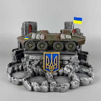 Сувенирный набор штофов с гербом Украины "БТР-70" (без посуды) | Подставка для рюмок и бутылки PA_1229
