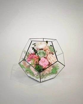 Флорариум с розами «Цветочная грация» ХL 30*30*30
