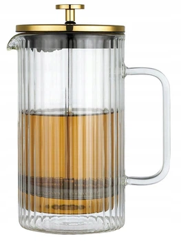 Скляна кавоварка та чайник заварник Klausberg Kb7761 French Press 1000 мл для 8 чашок кави чи чаю 1 літр френч прес