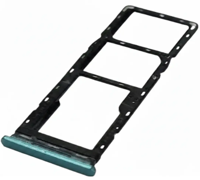 Держатель Sim-карты и карты памяти ZTE Blade A55 голубой Mint Green на дві Sim-карти High Copy