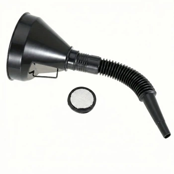 Гнучка лійка для палива та мастил Semi Flexible Funnel с фильтром - Black