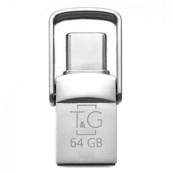 USB OTG T&G 2&1 Type C 64GB Metal 104 Стальной