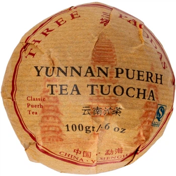 Чай Jinglong Tea Factory Шу Пу Ер Цзин Лун Три Пагоди 100 г (4823134500576)