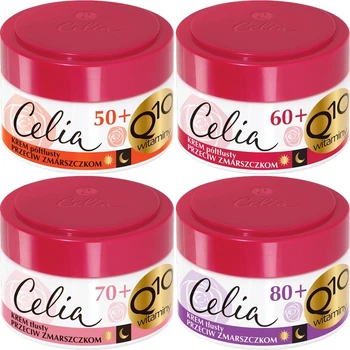 Набір антивікових кремів для обличчя Celia Q10 Крем 50+ з ретинолом 50 мл + Крем 60+ з керамідами 50 мл + Крем 70+ з колагеном 50 мл + Крем 80+ з еластином 50 мл (5908272826975)