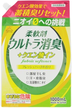 Змінний блок помʼякшувача для прання Rocket Soap Fabric Softener with Citric Acid з лимонною кислотою 1 л (4903367093943)