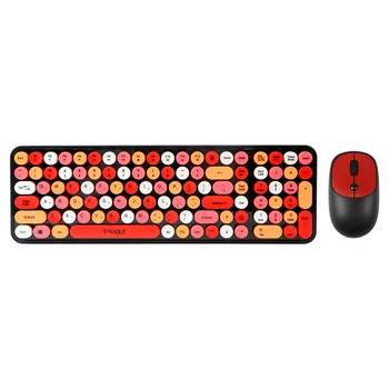 Бездротова Клавіатура та Миша TWolf TF350 Colorful Чорний/Червоний