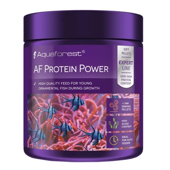 Корм Aquaforest AF Protein Power 120 г - высокобелковые мягкие гранулы для молодых декоративных рыб.